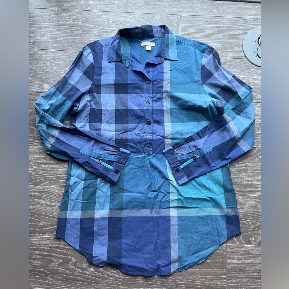 Burberry nova check button down shirt